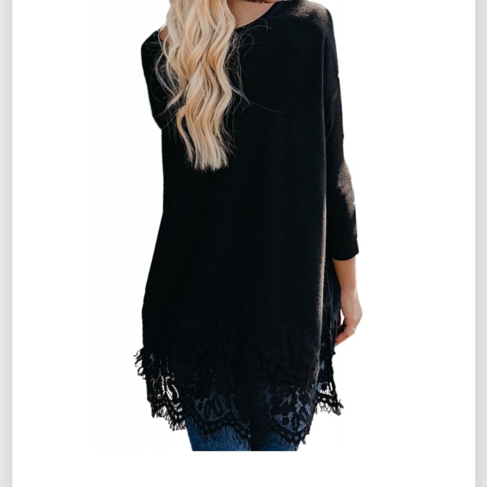 Black Tunic with Lace Shirt